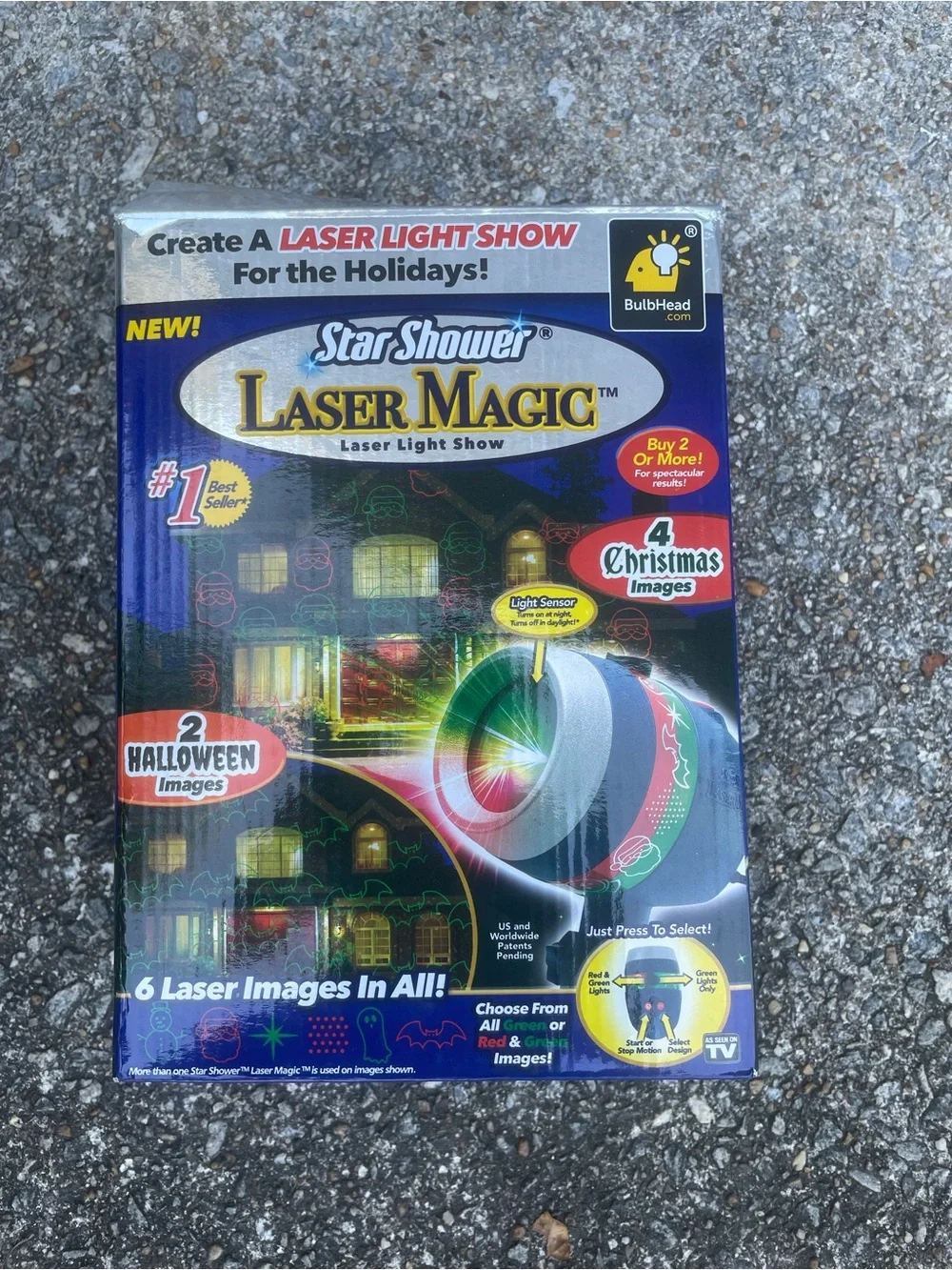 Star Shower Laser Magic Holiday Laser Light Show - Red & Green